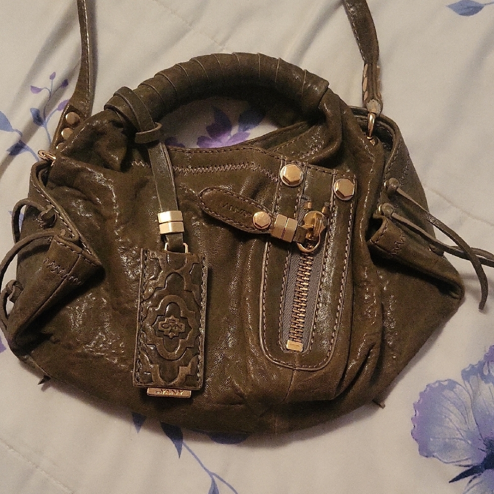 Olive Green Leather Handbag